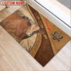 Uni Red Akaushi Personalized - Welcome Brown Doormat