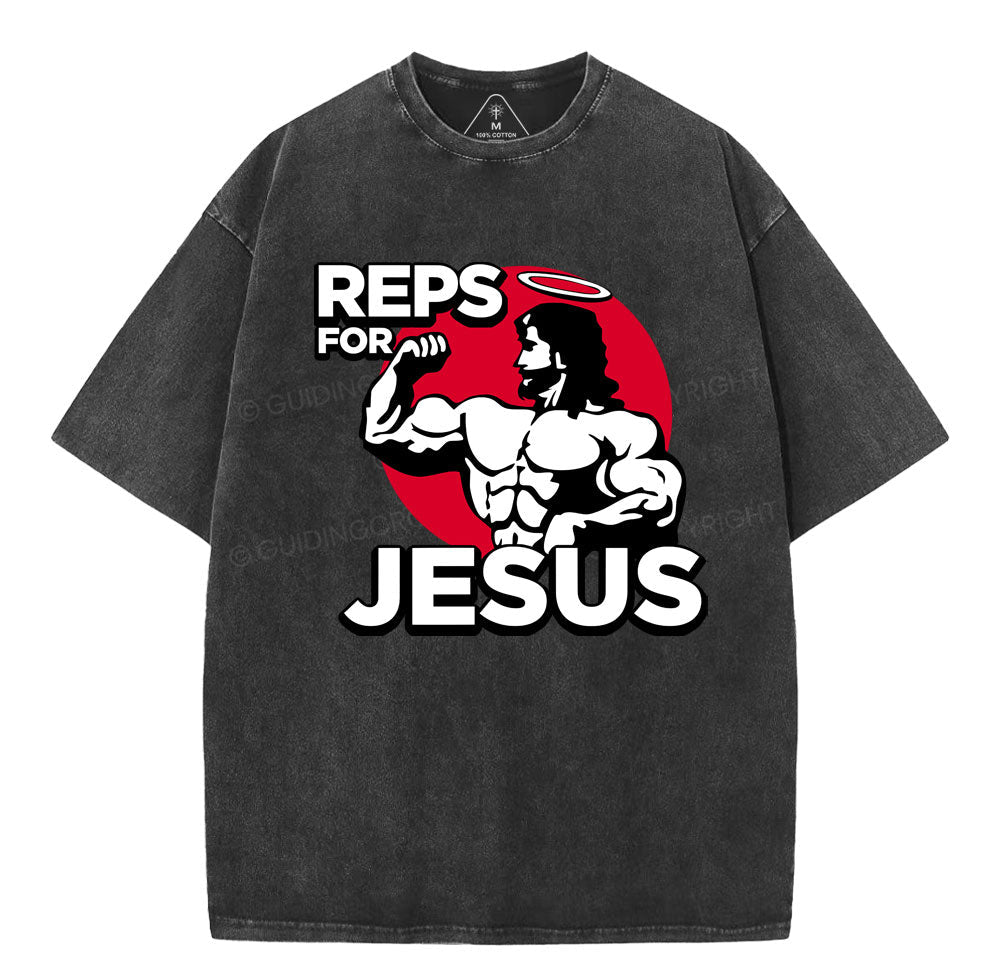 Reps For Jesus Christian Washed T-Shirt Sale - GuidingCross
