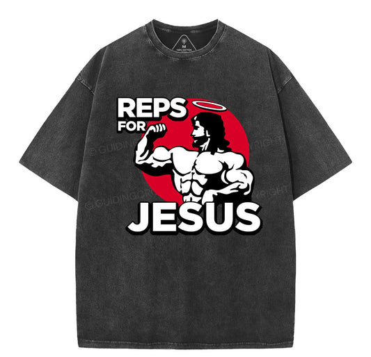 Reps For Jesus Christian Washed T-Shirt Sale - GuidingCross