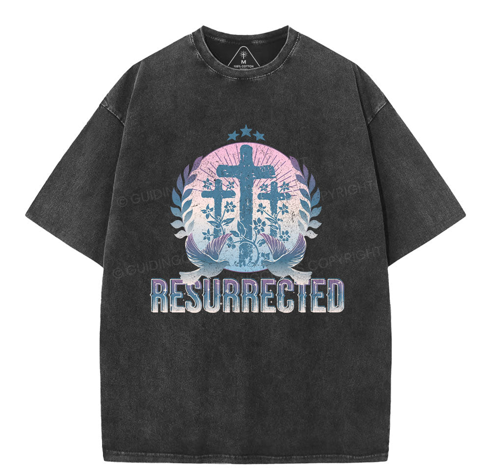 Resurrected Christian Washed TShirt  