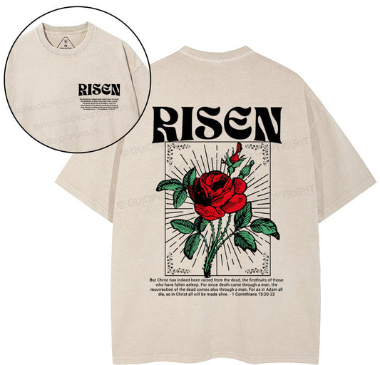 Risen Christian Washed T-Shirt Sale - GuidingCross