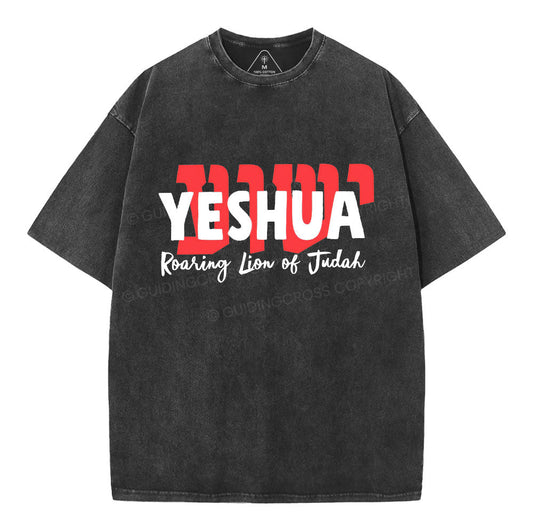 Roaring Lion Of Judah Christian Washed T-Shirt Sale - GuidingCross