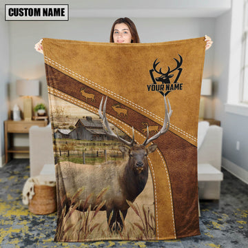 Uni Rocky Mountain Bull Elk Custom Name Blanket Collection