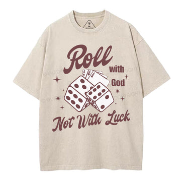 Roll With God Christian Washed TShirt  
