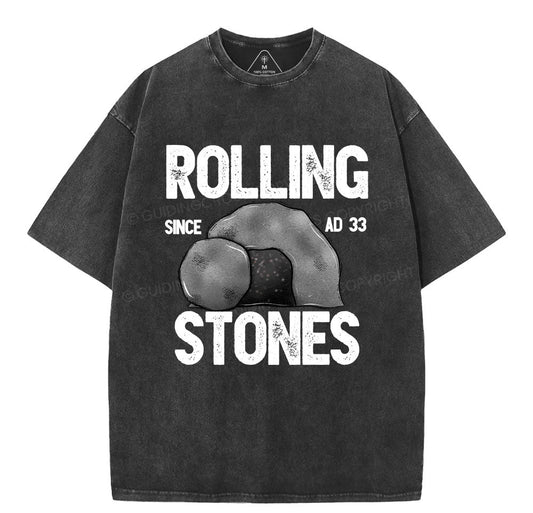 Rolling Stones Christian Washed T-Shirt Sale - GuidingCross