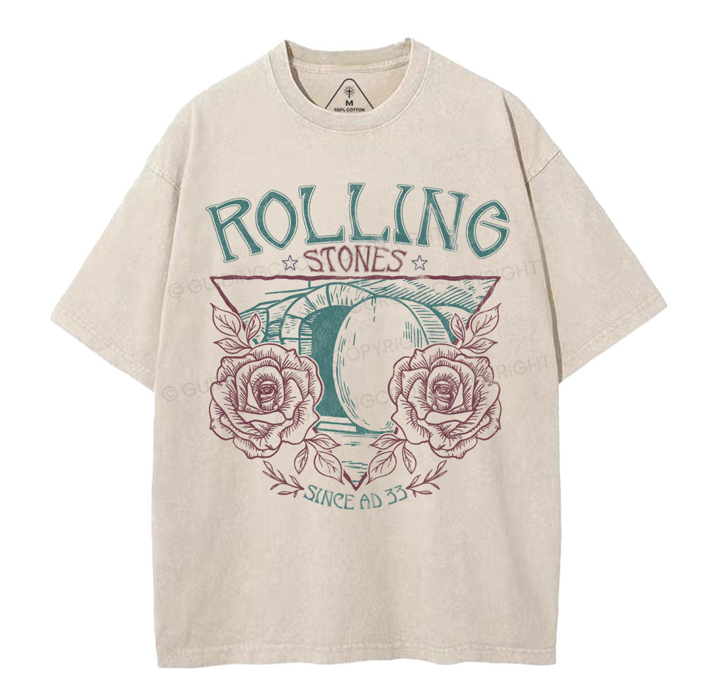 Rolling Stones Retro Christian Washed T-Shirt Sale - GuidingCross