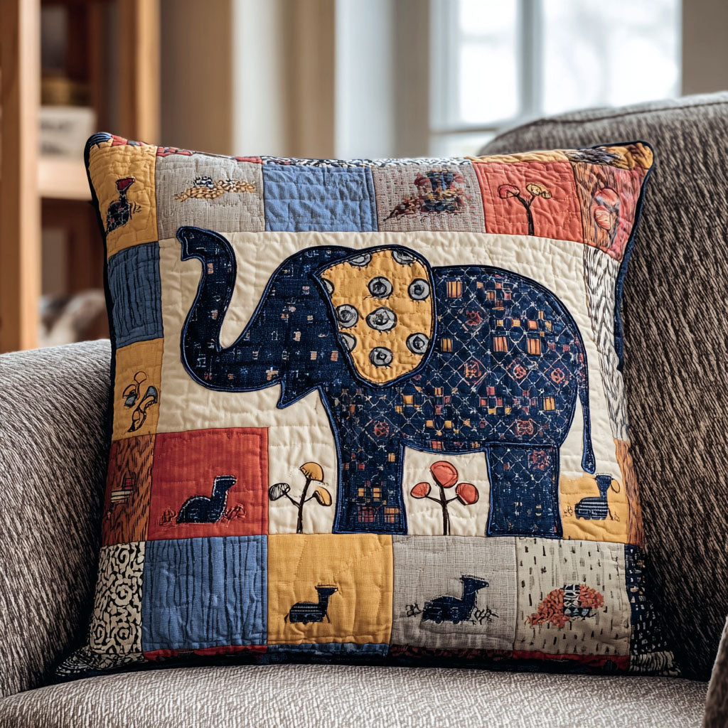 Royal Pachyderm Quilted Pillow Case NCU0PT7585
