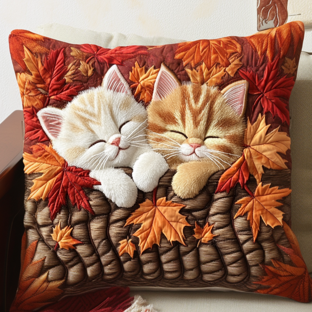 Rustic Cat Path Quilted Pillow Case NCU0NT8860