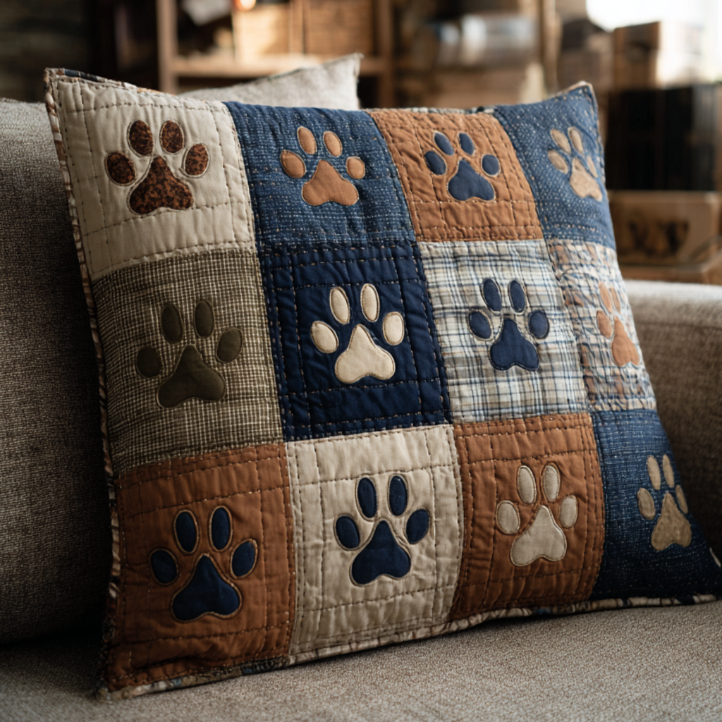 Rustic Paws Quilted Pillow Case NCU0NT10187