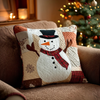 Rustic Snowman Quilted Pillow Case NCU0TV826