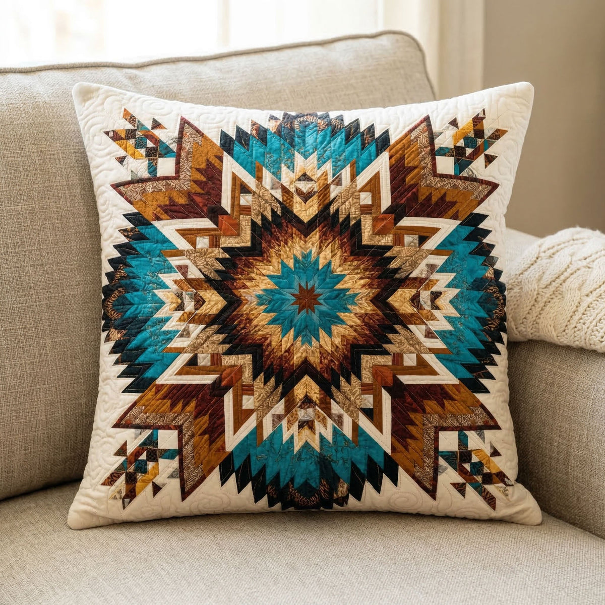 Rustic Starline Quilted Pillow Case NCU0NT11427