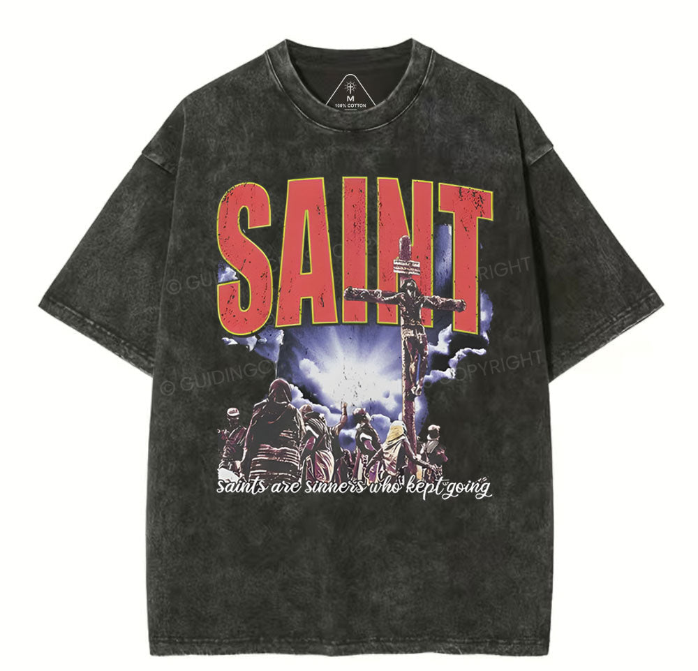 SAINT Christian Washed TShirt  
