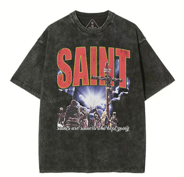 SAINT Christian Washed TShirt  
