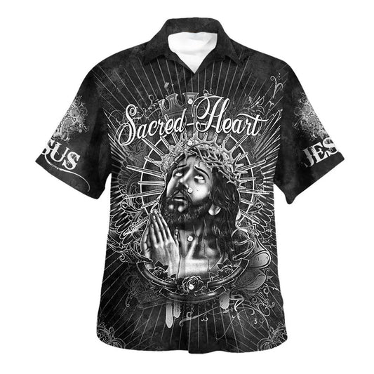 UniJames Sacred Heart Jesus Christ Pray Hawaiian Shirts For Men & Women - Christian Hawaiian Shirt - Hawaiian Summer Shirts