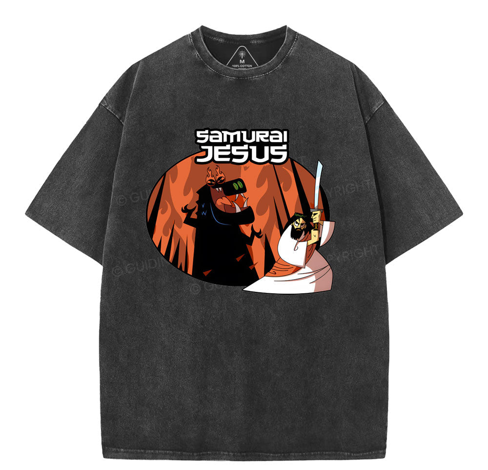 Samura Jesus Christian Washed TShirt  