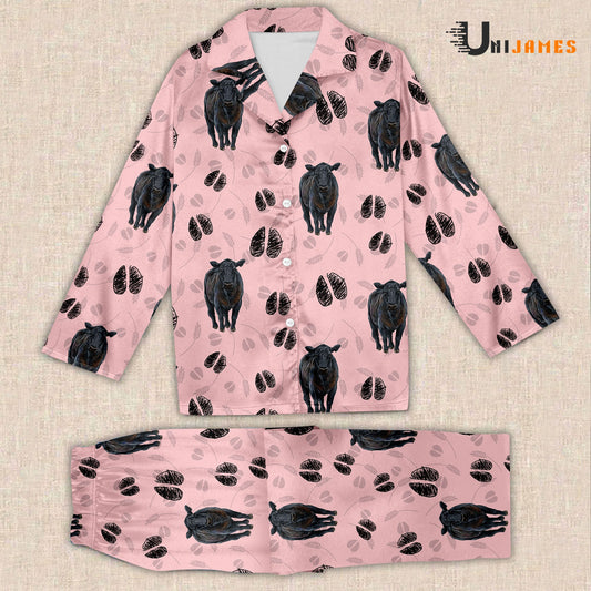 Uni Black Angus Farming 3D Pajamas