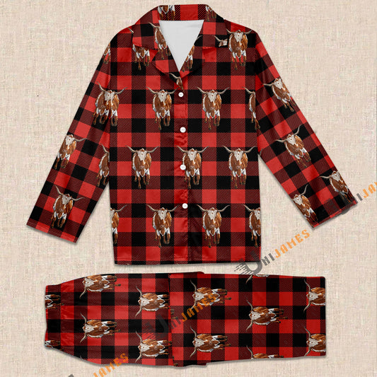 Uni Texas Longhorn Red Caro Farming 3D Pajamas