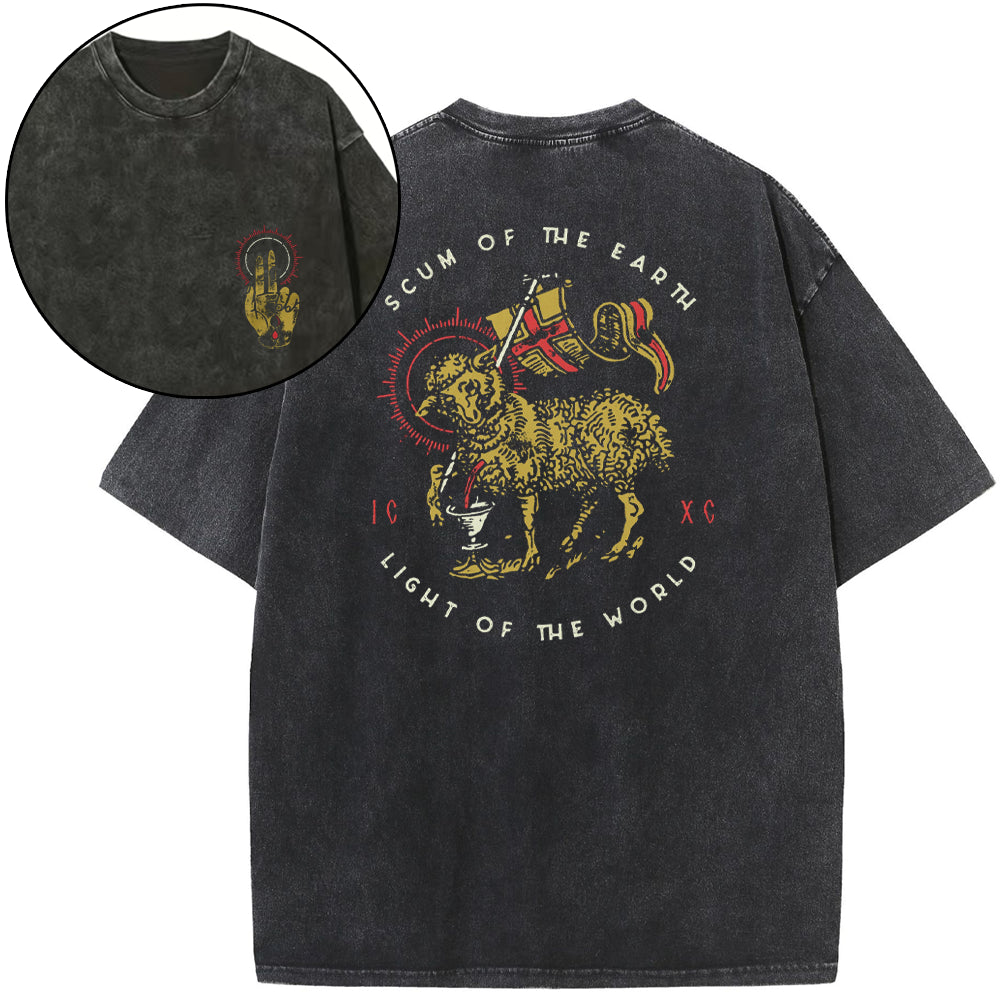 Scum Of The Earth Christian Washed T-Shirt Sale - GuidingCross