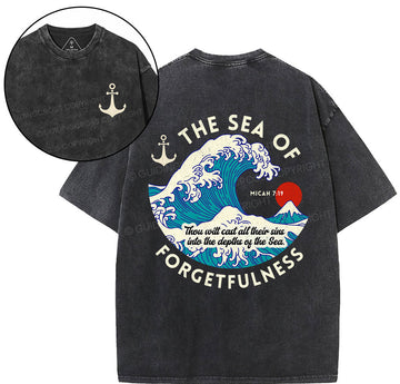Sea Of Forgetfulness Christian Washed T-Shirt Sale - GuidingCross