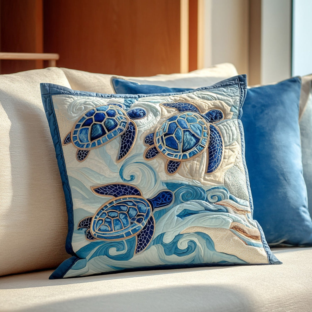 Seashell Journey Quilted Pillow Case NCU0PT8222