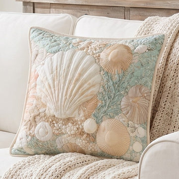 Seashell Serenity Quilted Pillow Case NCU0DV9814