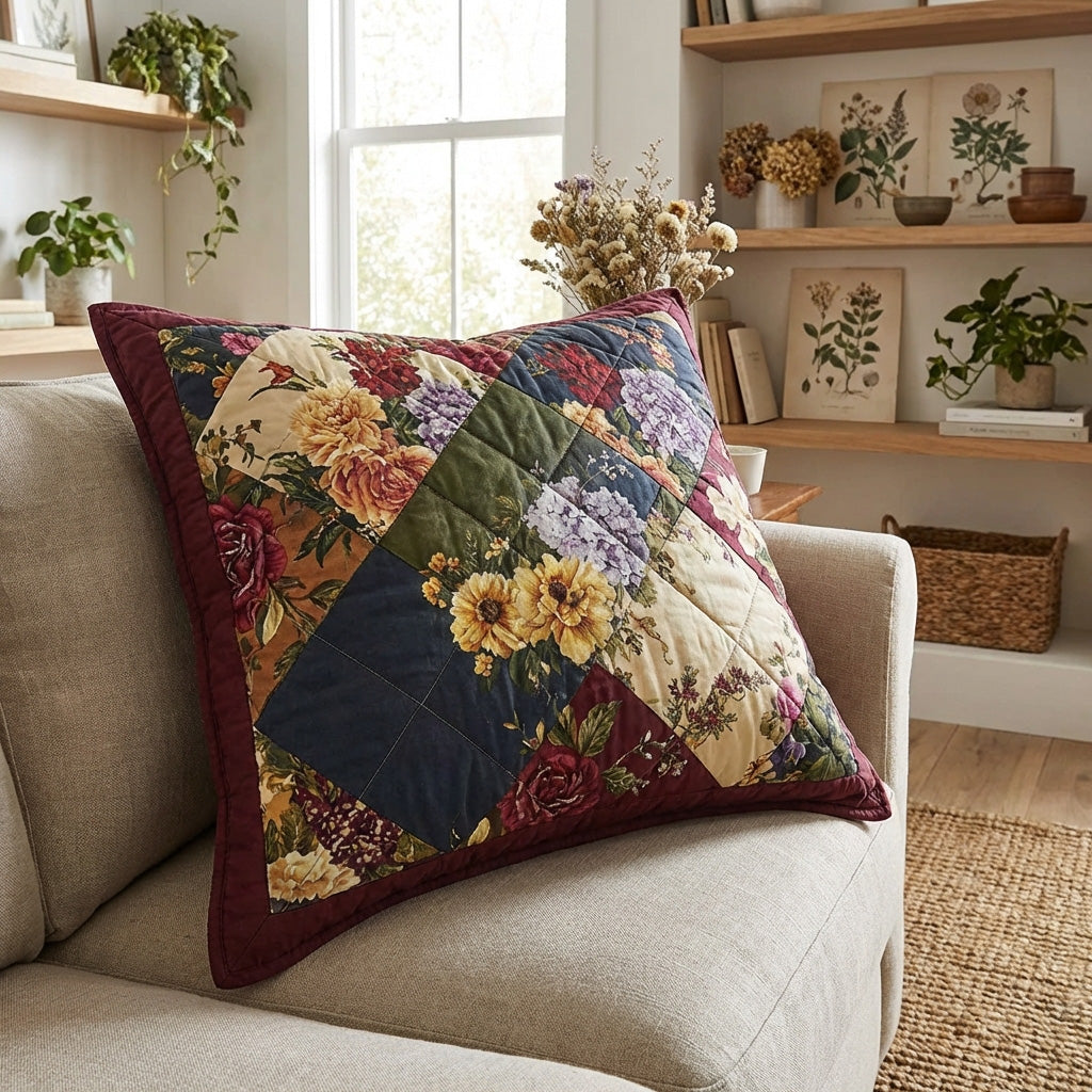 Secret Garden Blooms Quilted Pillow Case NCU0PT5143