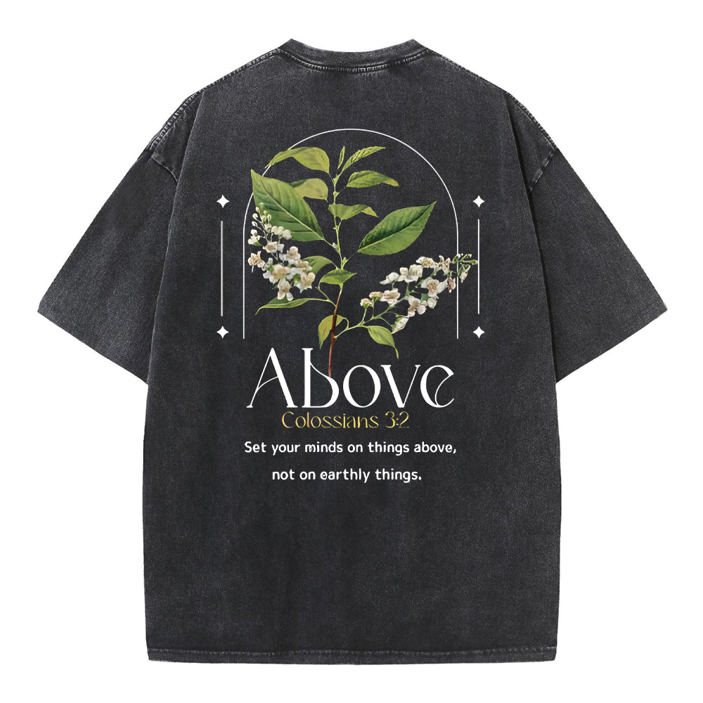 Set Your Mind On Things Above Christian Washed TShirt  