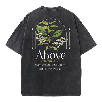 Set Your Mind On Things Above Christian Washed TShirt  