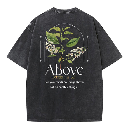 Set Your Mind On Things Above Christian Washed TShirt  