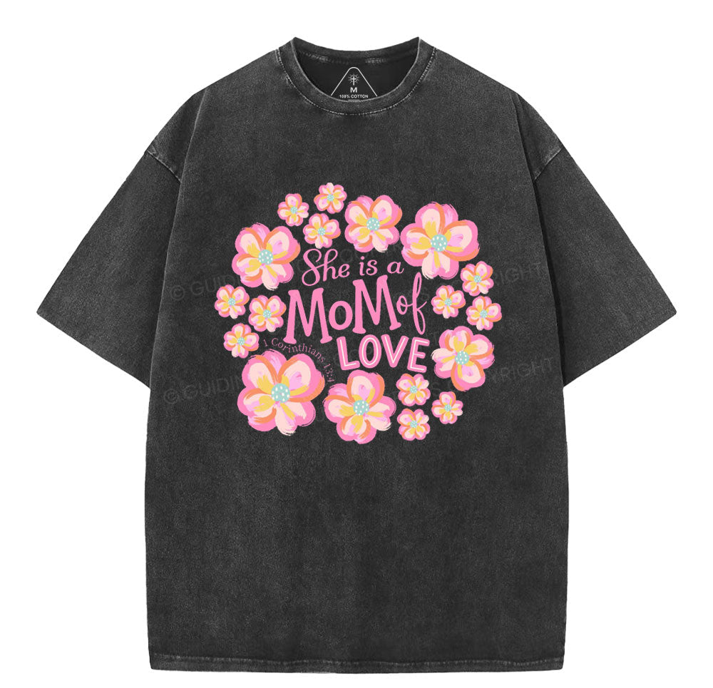 She Is Mom Of Love Christian Washed TShirt  