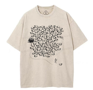 Sheep Christian Washed T-Shirt Sale - GuidingCross