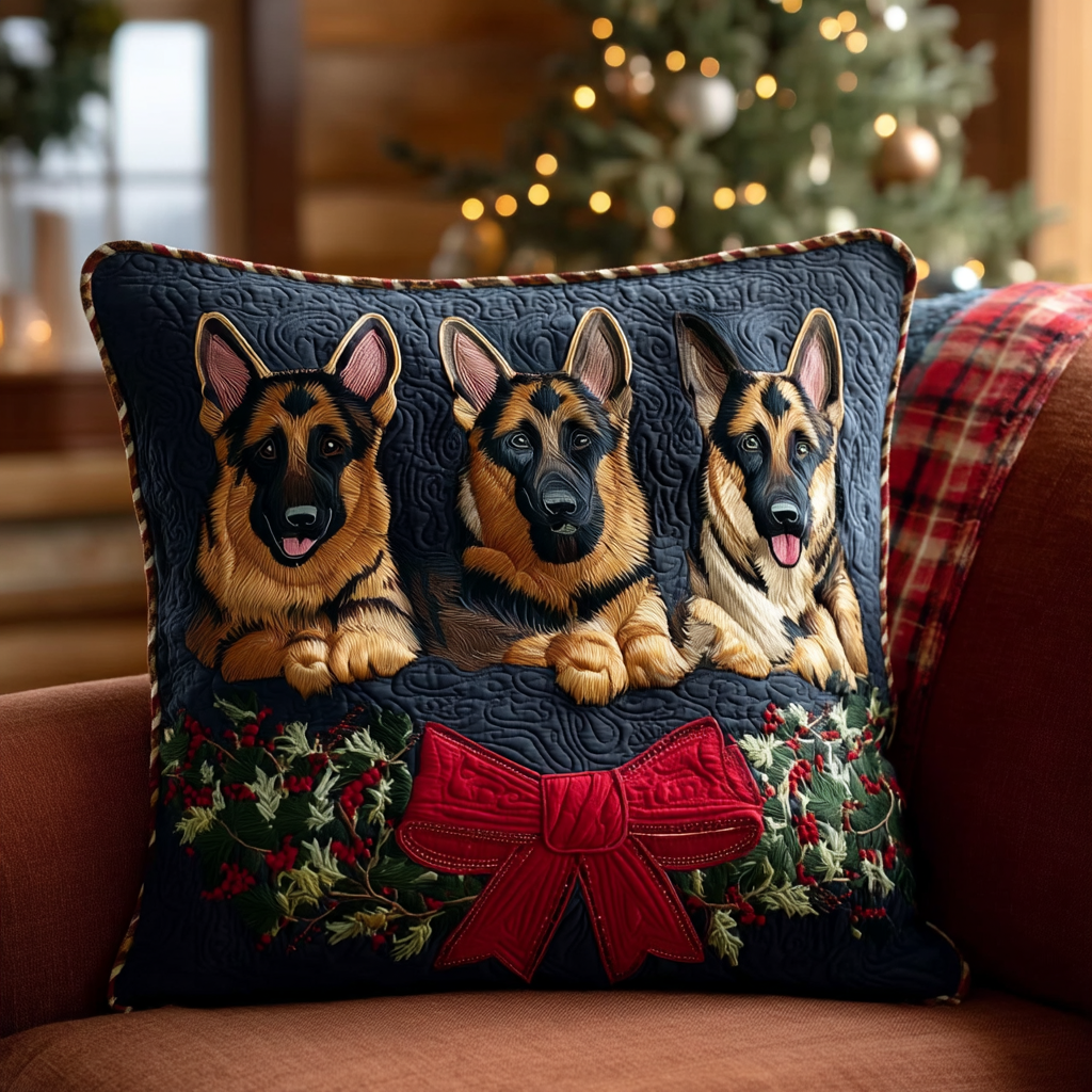 Shepherd Winter Bow Quilted Pillow Case NCU0TV950