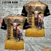 Uni Personalized Name Shorthorn Cattle On The Farm 3D Shirt