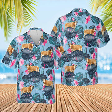 Unique Simmental Blue Hibiscus Hawaiian Shirt