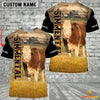 Uni Personalized Name Simmental Cattle On The Farm 3D Shirt