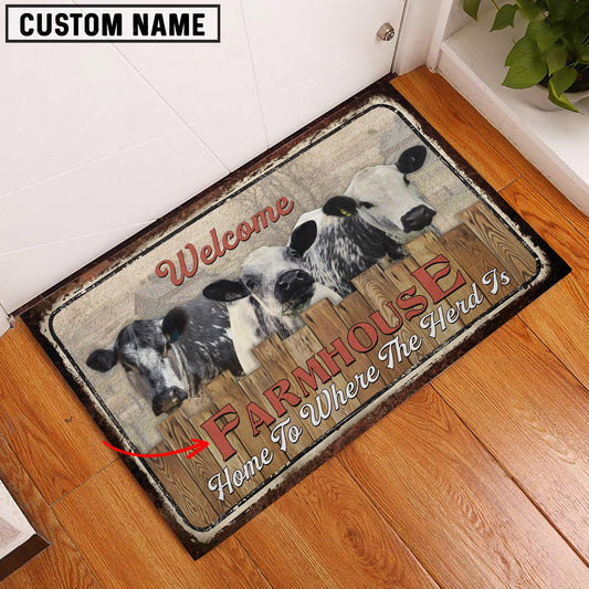 Uni Speckle Park Personalized - Welcome  Doormat