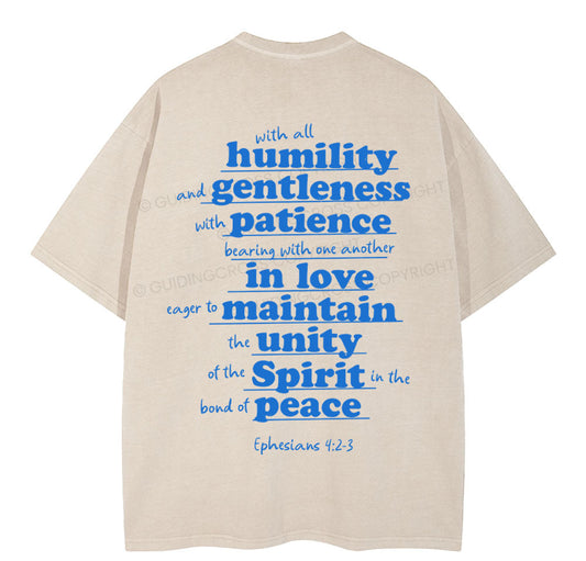 Spirit In The Bond Of Peace Christian Washed T-Shirt Sale - GuidingCross