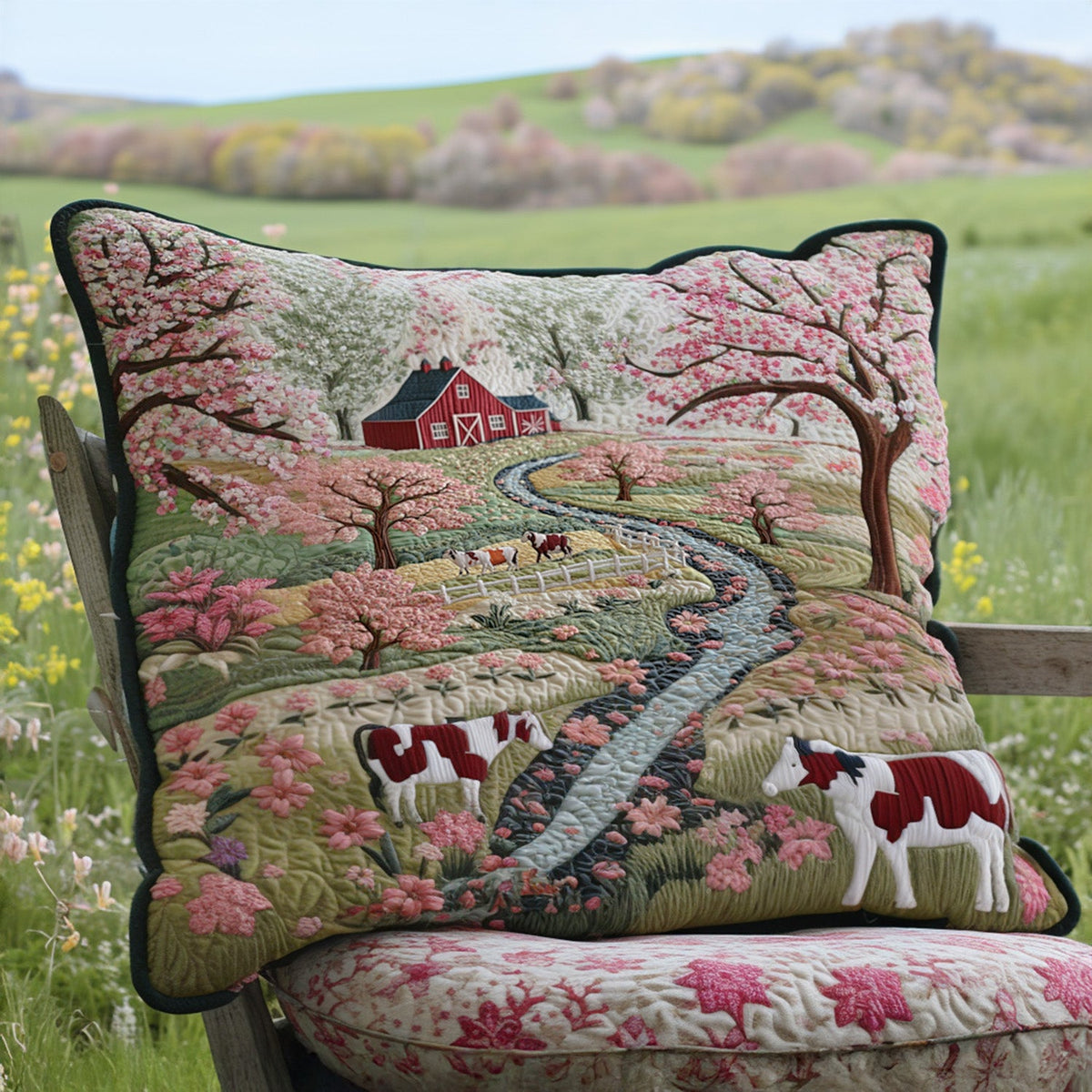 Spring Meadow Quilted Bedding Pillow Case NCU0PT7005