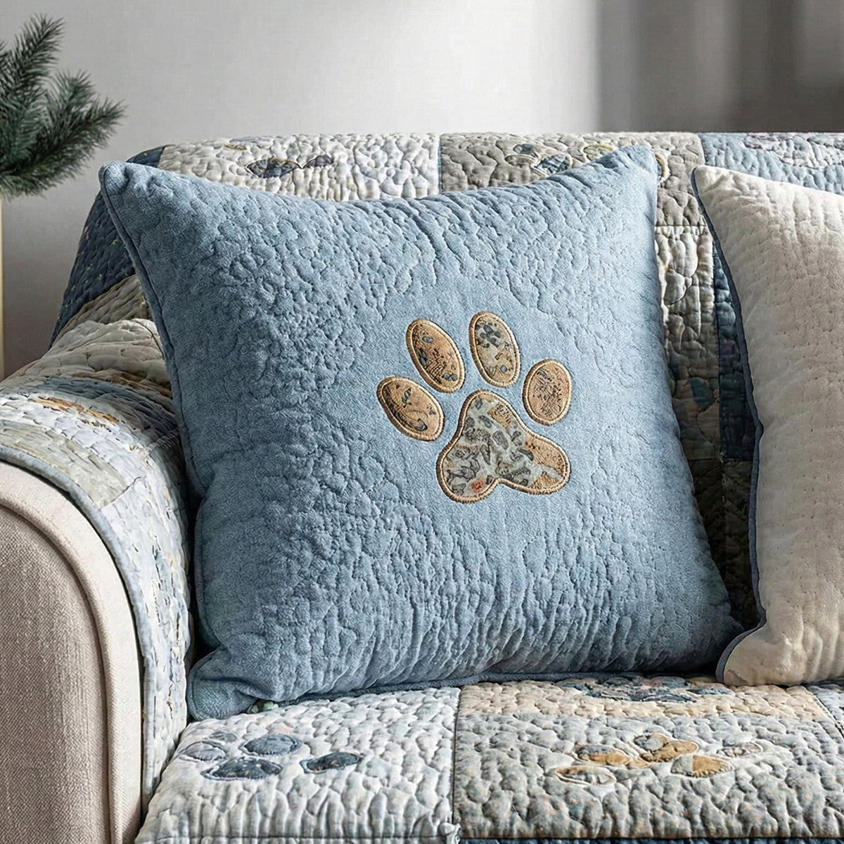 Sweet Paw Prints V3 Quilted Pillow Case NCU0NT11199