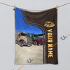 Uni Personalized Name Custom Image of Betty Braiden Leather Pattern Blanket