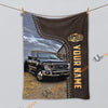 Uni Personalized Name Custom Image of Betty Braiden Leather Pattern Blanket