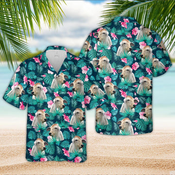 Unique Brahman Blue Floral Summer 3D Hawaiian Shirt