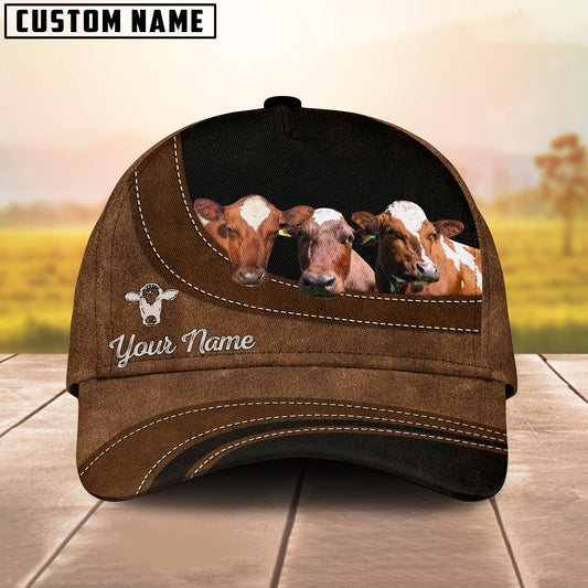 Uni Norwegian Red Cattle Happiness Customized Name Cap