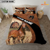 Uni Horse On The Farm Customized Name Red Barn Bedding Set