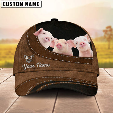 Uni Pig Happiness Customized Name Cap