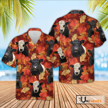 Uni Belted Galloway Autumn Farm 3D Hawaiian Shirt