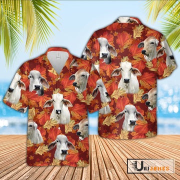 Uni Brahman Autumn Farm 3D Hawaiian Shirt