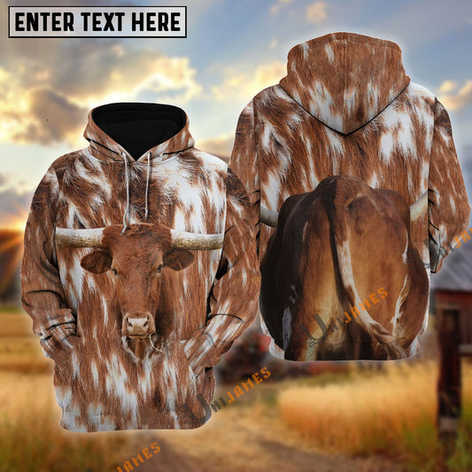 Texas Longhorn 3D All Over Printed Hoodie