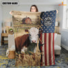 Uni Personalized Name Hereford Flag Vintage Blanket