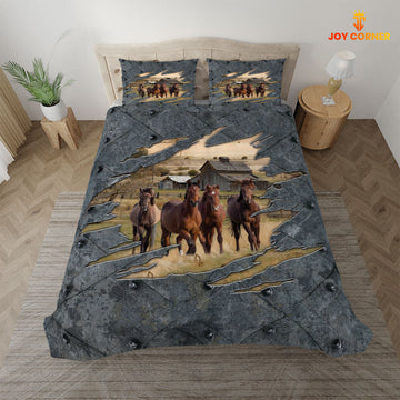 Uni Horse On The Farm Customized Name Bedding Set